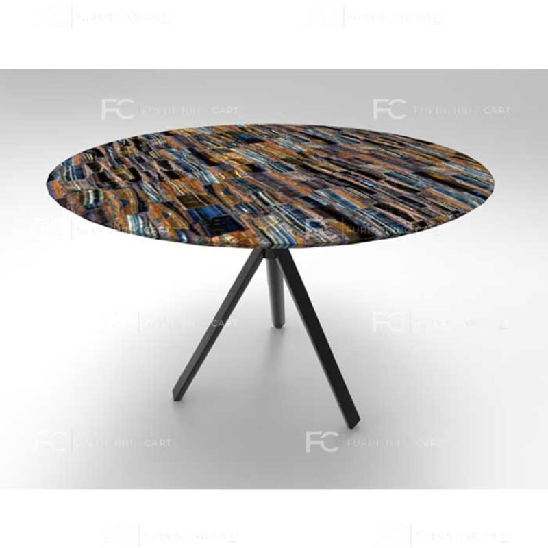 Tiger Eye Blue Coffee Table – Lusso