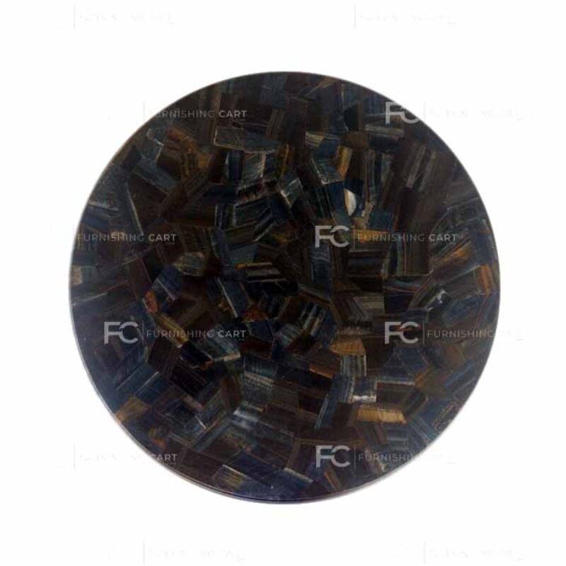 Tiger Eye Blue Round Table – R115