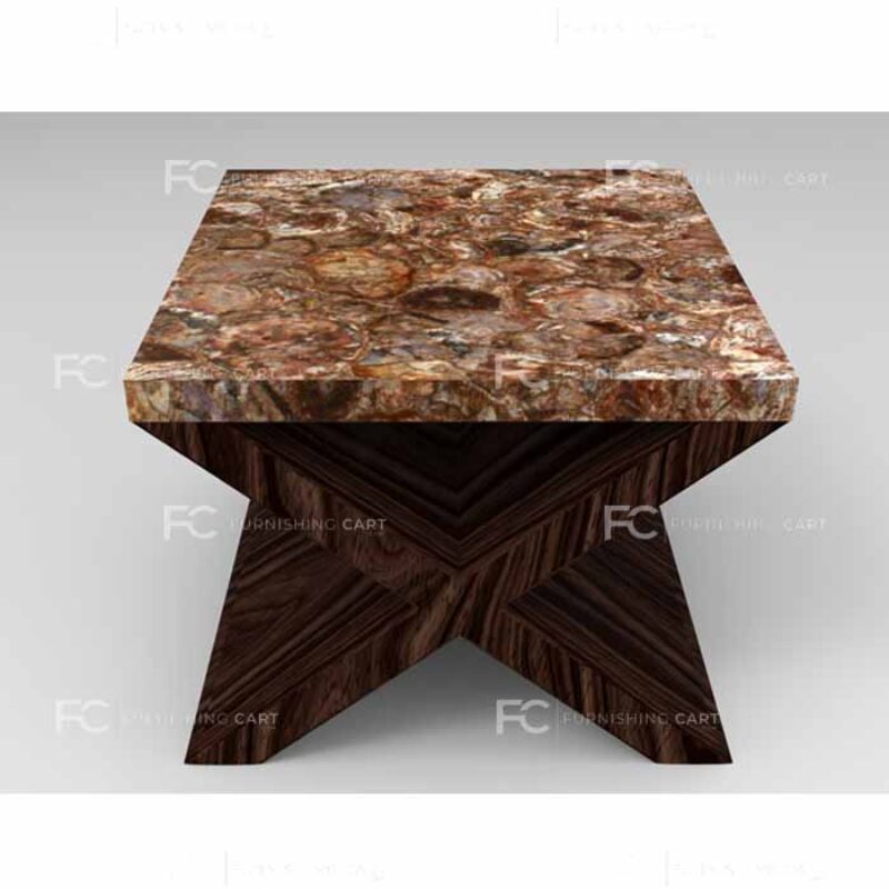 Petrified Wood End Table – Lusso