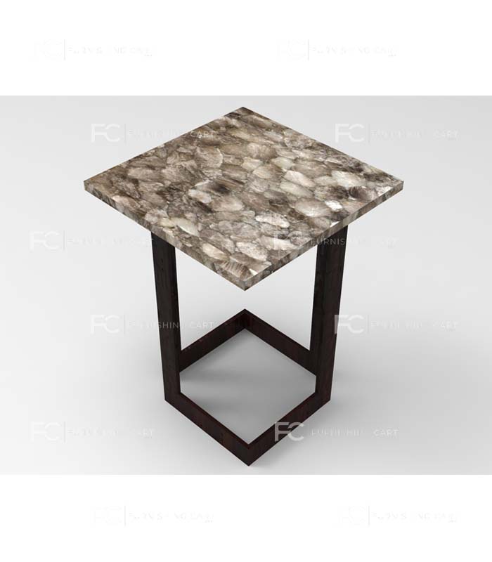 Smoky Quartz End Table Unico Furnishingcart