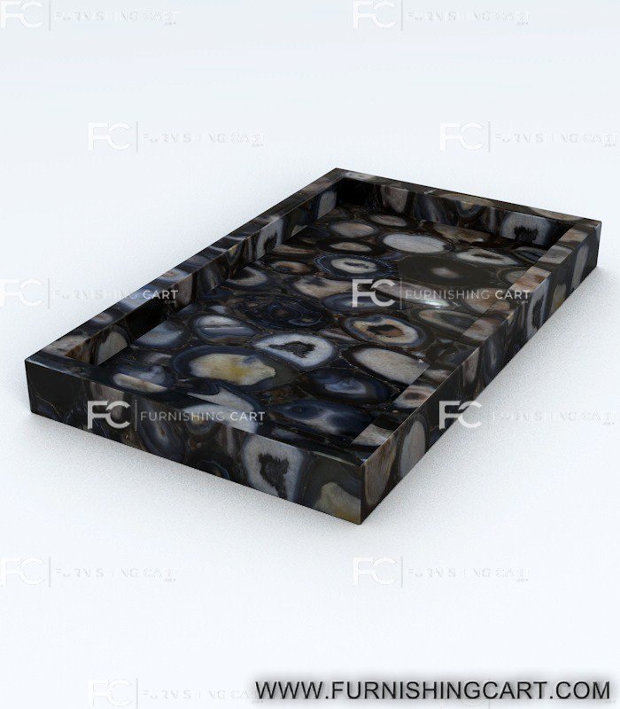 Black Agate Vanity Tray Furnishingcart