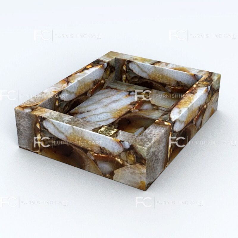 Brown Agate Soap Dish Case