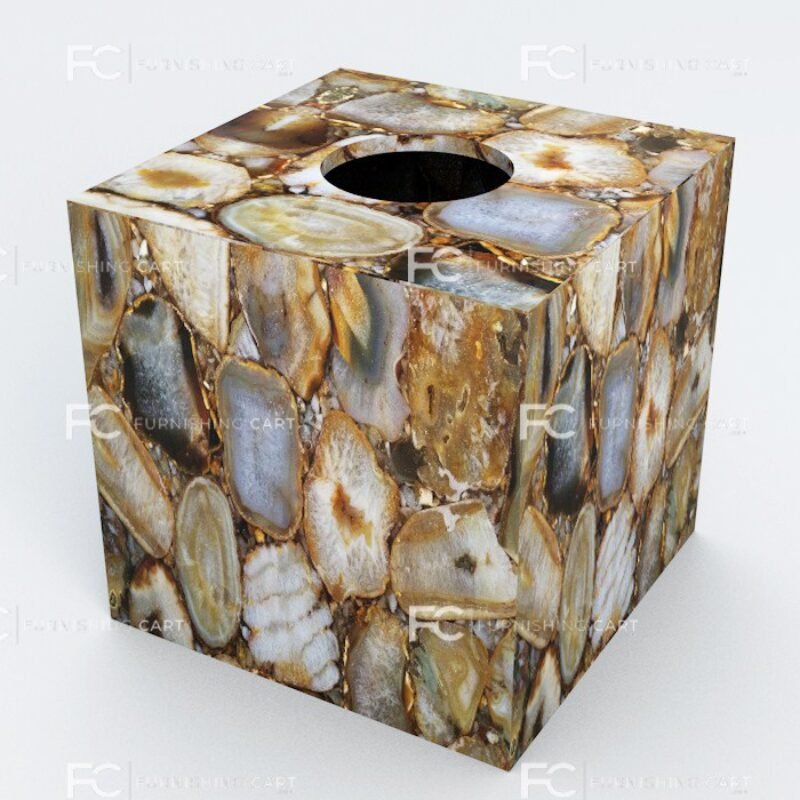 Brown Agate Tissue Box