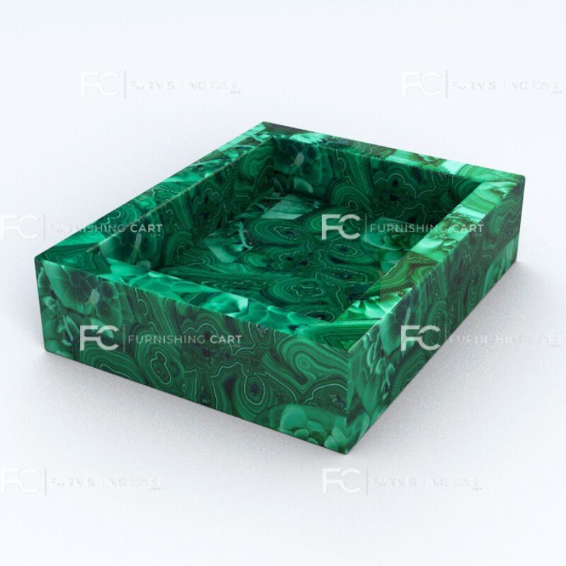 Malachite Gemstone Soap Dish Case
