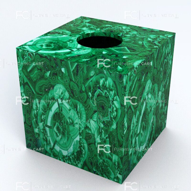 Malachite Gemstone Tissue Box