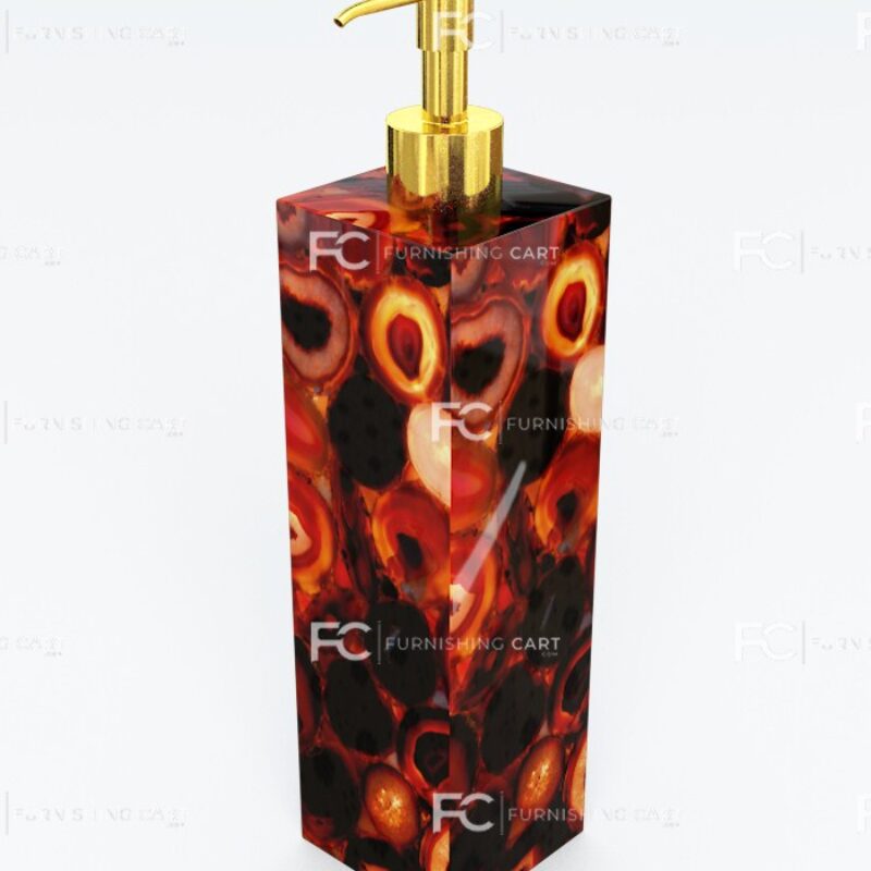 Red Onyx Agate Soap Dispenser