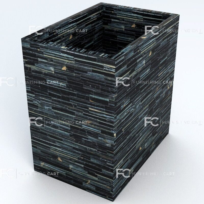 Tiger Eye Blue Canister