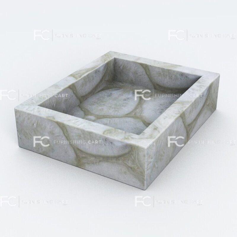 White Agate Soap Dish Case