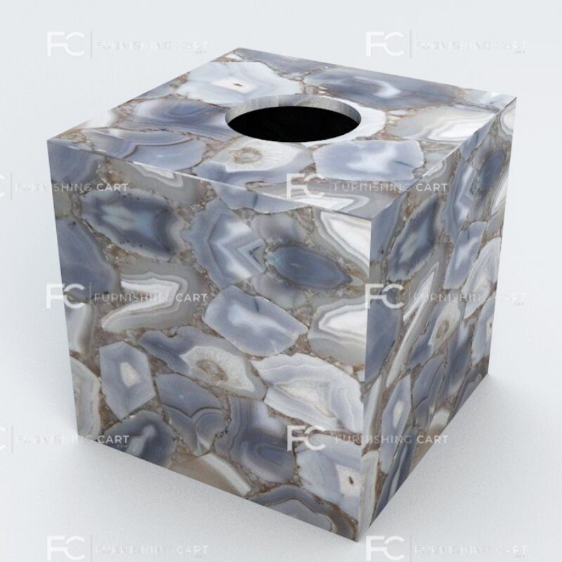 Grey Agate Tissue Box