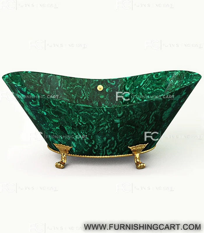 malachite-gemstone-freestanding-bathtub-with-clawfoot-2