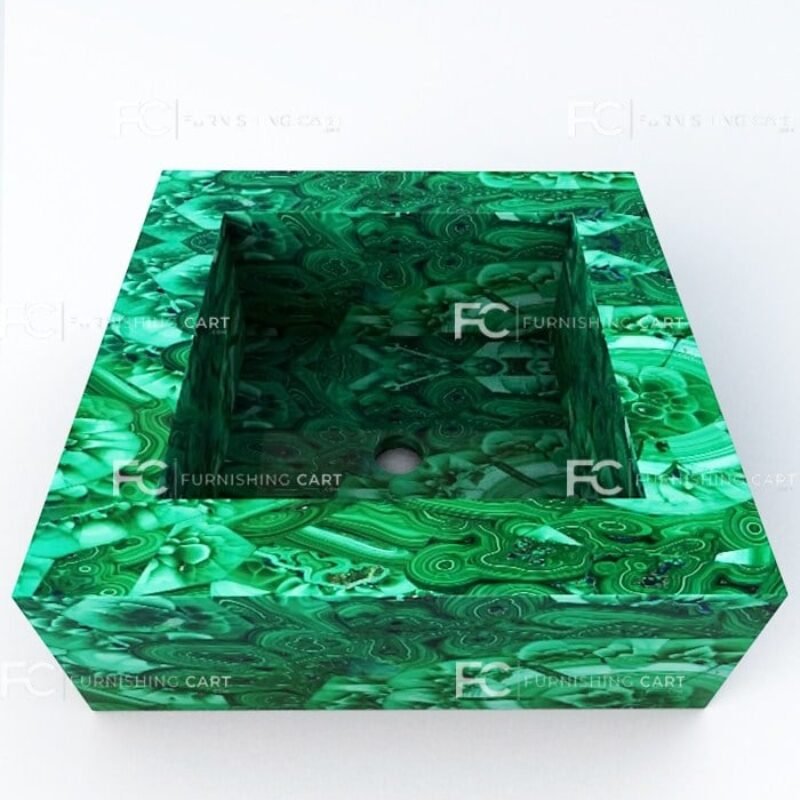 Malachite Square Wash Basin Vessel Sink LWB-127