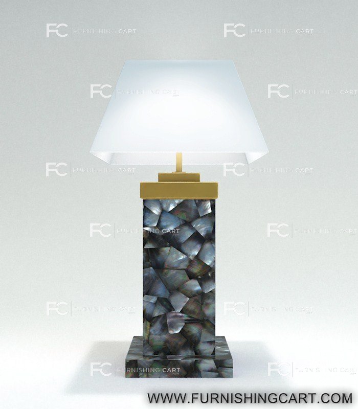 Mother Of Pearl Black Lamp Shade Tl 122, Mother Of Pearl Lampshade