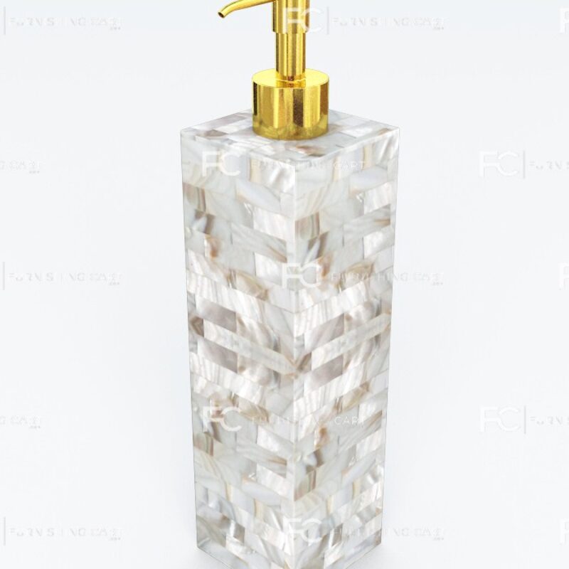 Mother Of Pearl White Soap Dispenser