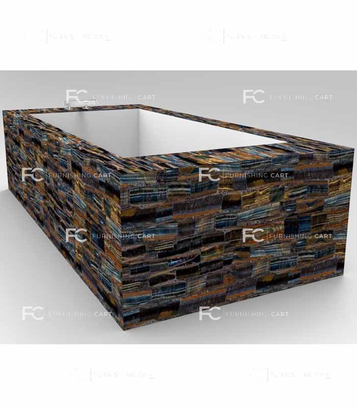 Tiger Eye Blue Bathtub