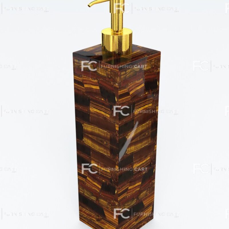 Tiger Eye Golden Soap Dispenser