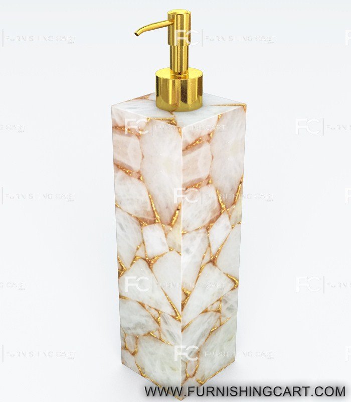 white-quartz-golden-sparkle-soap-dispenser-v1