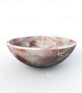 pink-quartz-round-wash-basin-vessel-sink-lwb-139-front-image