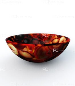 Red Agate Round Wash Basin Vessel Sink LWB-120