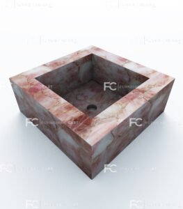 pink-quartz-square-wash-basin-vessel-sink-lwb-140-depth-image