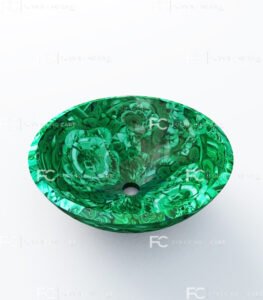 malachite-round-wash-basin