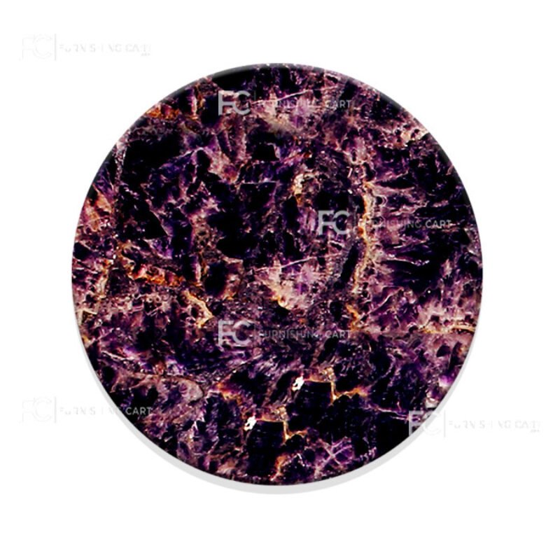 Dark African Amethyst Round Table-R120