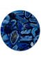 Dense Blue Agate Round Table