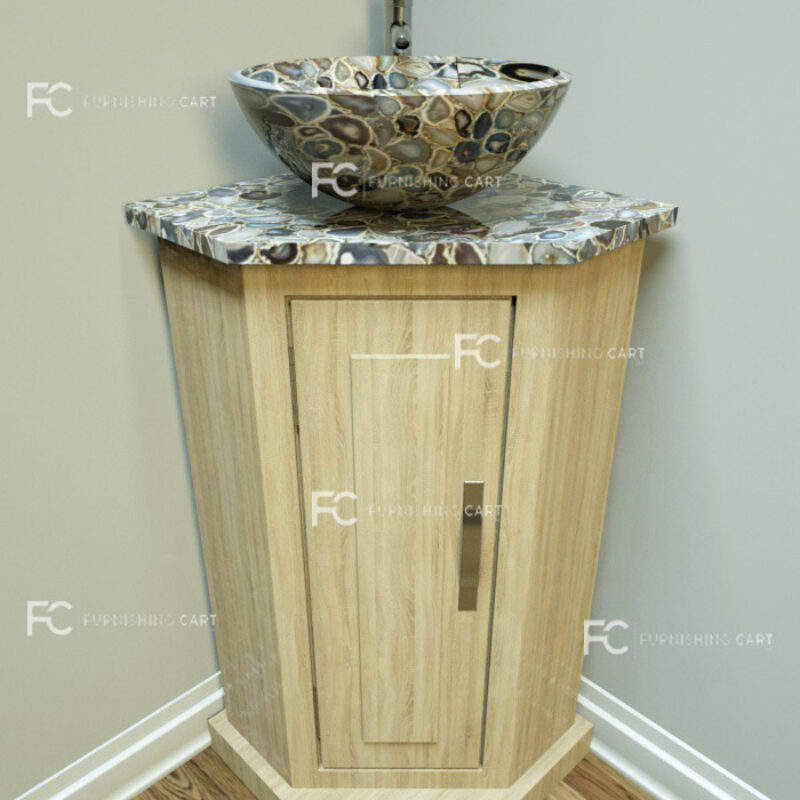 Golden Edging Mix Agate Vanity Unit-VU127