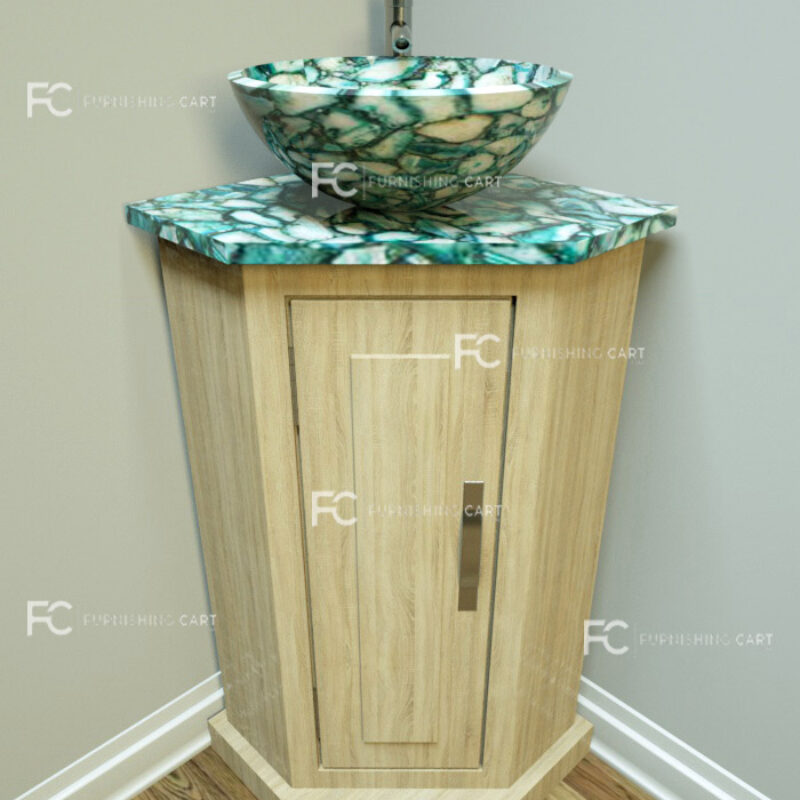 Green Botswana Agate Vanity Unit-VU120
