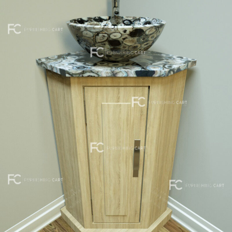 Ice Black Agate Vanity Unit-VU118