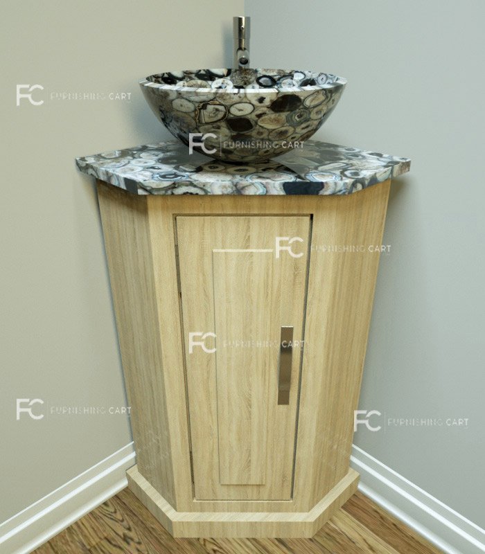 Ice Black Agate Vanity Unit-VU118