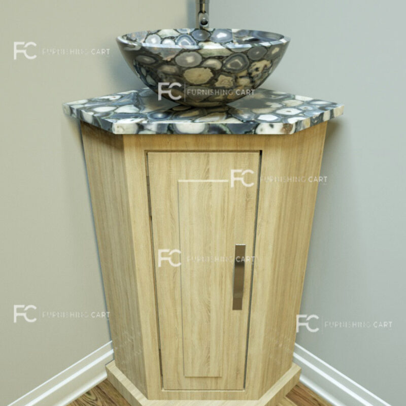Ice Blue Agate Vanity Unit-VU128