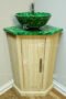 Malachite With Golden Gemstone Vanity Unit-VU105
