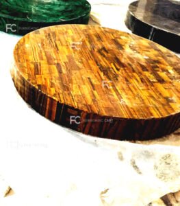 Golden Tiger Eye Round Table-R116 - Image 3