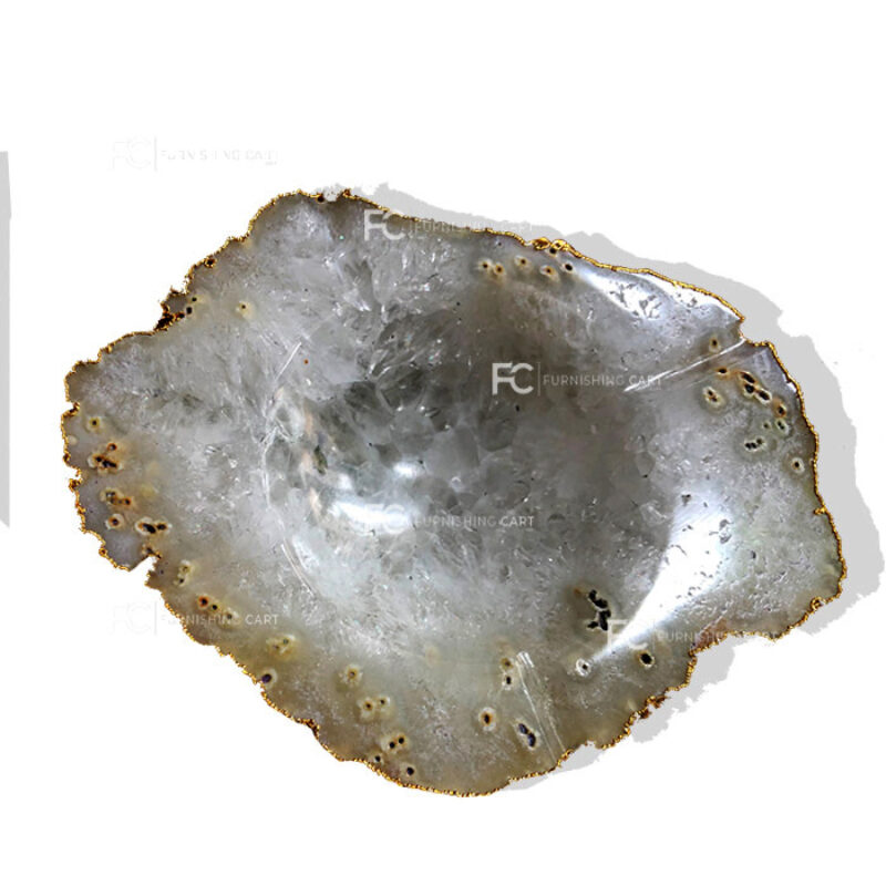 White Agate Ash Tray-ASH106