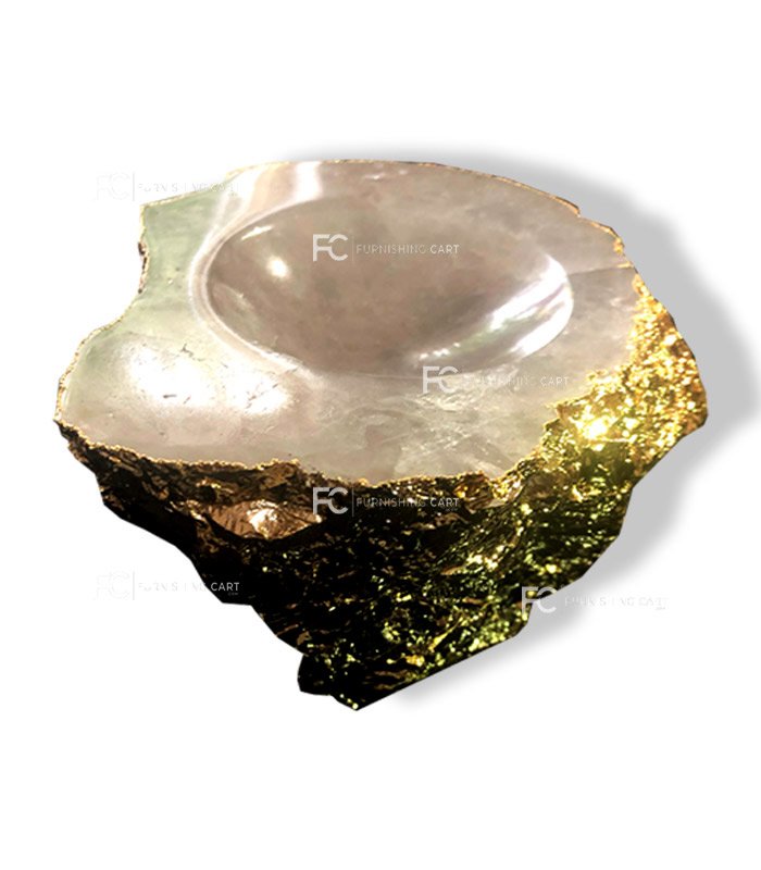 White Quartz Ash Tray-ASH102