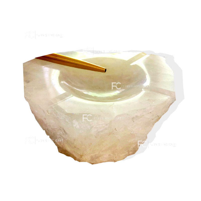 White Quartz Ash Tray-ASH108