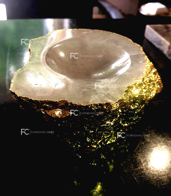 White Quartz Ash Tray-ASH102 - Image 2